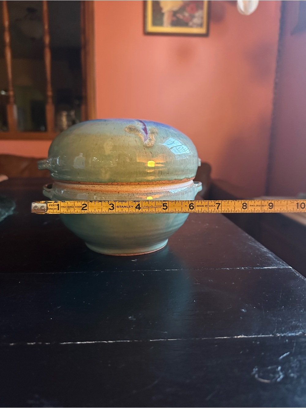 Hand Crafted Teal and Blue Glazed Ceramic Bowls - Picture 9 of 10